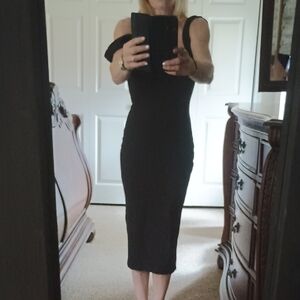 Elegant Black Midi Dress